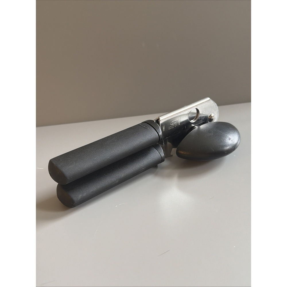 OXO Good Grips Can Opener Stainless Steel Soft Grip Manual Handheld Black
